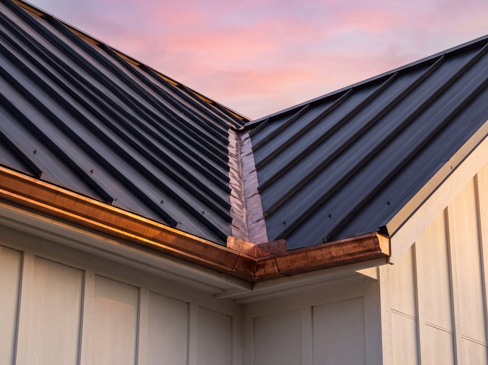 Metal roof valley detail