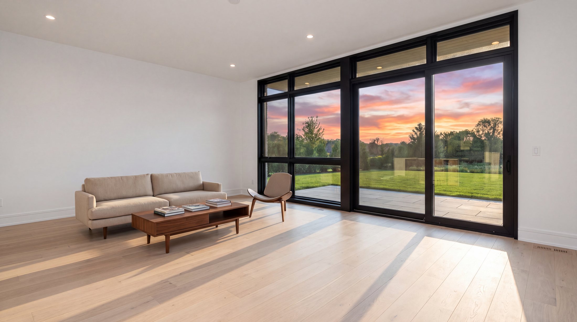 New black-framed windows